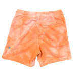 Nike Mens Orange Tie-Dye Shorts Embroidered Floral Star Design Casual Size S