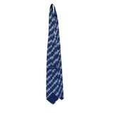 Umo Lorenzo Mens Blue Polyester Plaid Tie Classic Textured Finish Italy