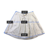J.Crew Womens White Linen Skirt W/ Cotton Lining Drawstring Waist Size 2