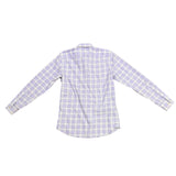 Banana Republic Mens Purple & White Plaid Long Sleeve Grant Fit Shirt Size M