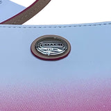 Coach Women’s Pink & White Ombré Leather With Key Lace Detail Wristlet Clutch