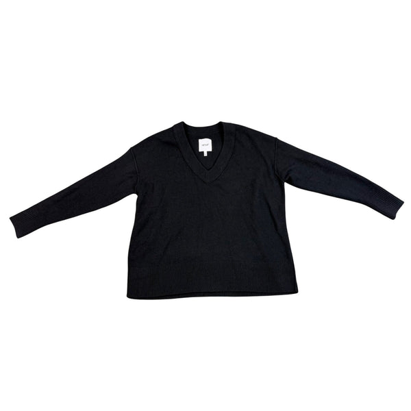 Aerie Women’s Black Recycled V-Neck Sweater Classic Fit Sz XS