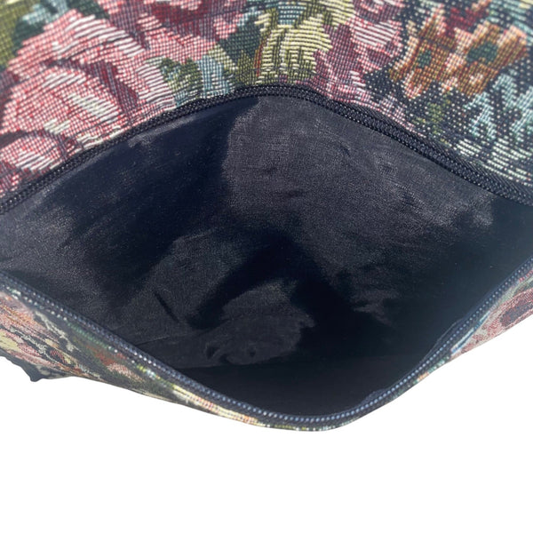 Jade Women’s Green Multicolor Fabric Floral Tapestry W Coin Pouch Shoulder Tote 