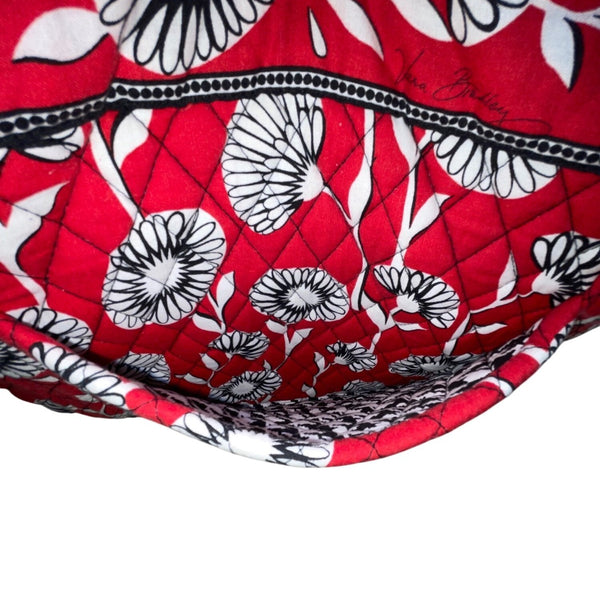 Vera Bradley Women’s Red Floral Quilted With Double Straps Tote Bag