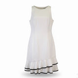 White House Black Market Womens White Black Sleeveless Flare Dress Size 6
