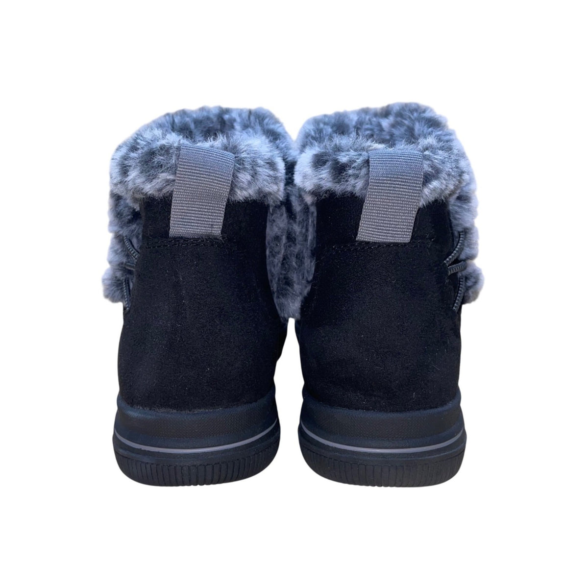 Clarks Women’s Black Faux Fur-Lined Cloudsteppers Slip-On Ankle Boots Size 11M