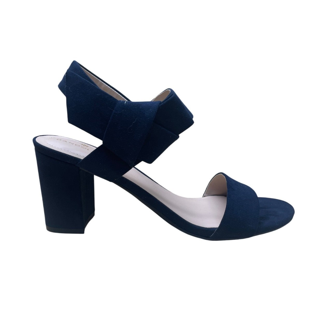 Bandolino Women’s Navy Textile Upper Open Toe Donna Heel Sandals Size 8.5M