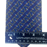 Bert Pulitzer Mens Blue Yellow Purple Silk Tie Bit Print