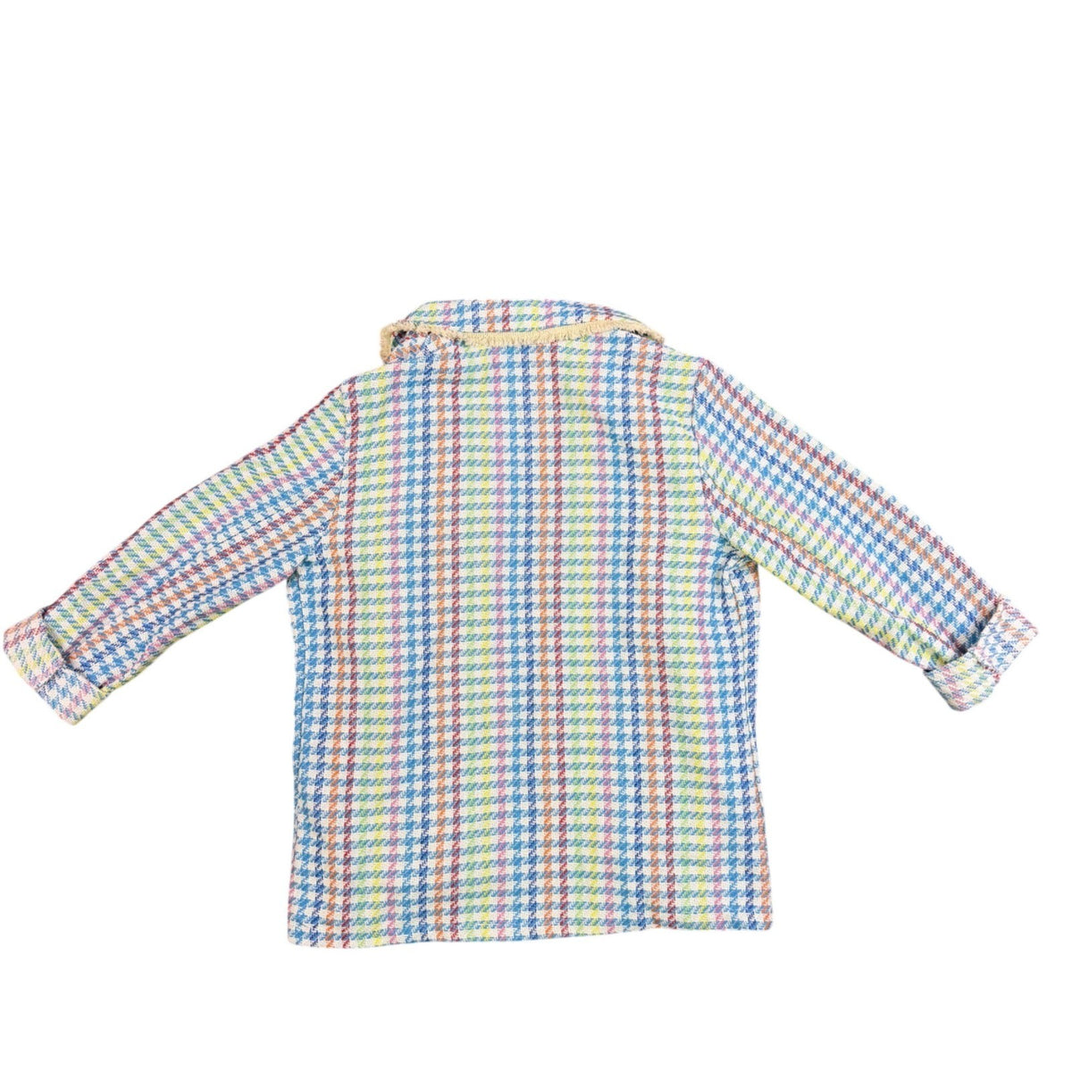 Lory Womens Pastel Houndstooth Open Front Blazer Jacket Size L