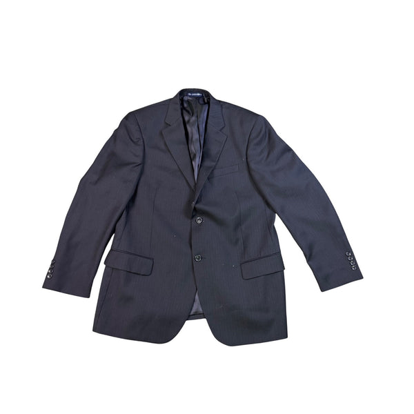 Dockers Mens Black Two-Button Suit Jacket Classy Office Ready Blazer 42R