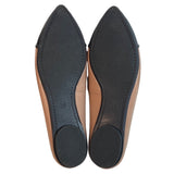 Scamboo Women's Tan Brown Black Rhinestone Flat Shoes Sz 35 - EUC