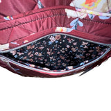 Vera Bradley Women’s Maroon Quilted Blooms & Branches Floral Print Vera Tote Bag