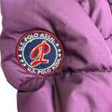 U.S. Polo Assn. Womens Purple Puffer Jacket With Hood Large Zippered
