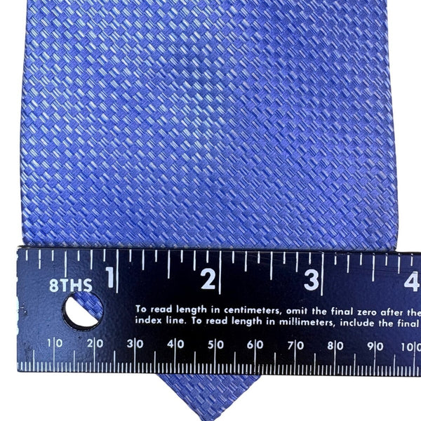 Nicole Miller Mens Blue Silk Necktie Woven Pattern 58" Length Unique Design