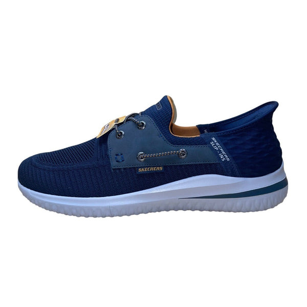 Skechers Men’s Navy Mesh Vegan Slip-Ins Memory Foam Wide Fit Sneakers Size 12
