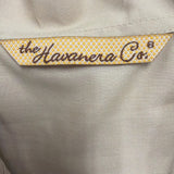 The Havanera Co Mens Beige Guayabera Shirt With Embroidery Size XL