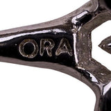 Ora Womens Silver Tone Rhinestone Dangle Clip-On Earrings Vintage Jewelry