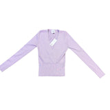 Pink Rose Womens Lilac Long Sleeve Wrap Sweater Size M