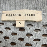 Rebecca Taylor Womens Lavender Open Knit Short Sleeve Sweater Size S