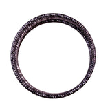 Stackable Womens Silver Tone & Black Metal Textured Bracelets Set Of 3