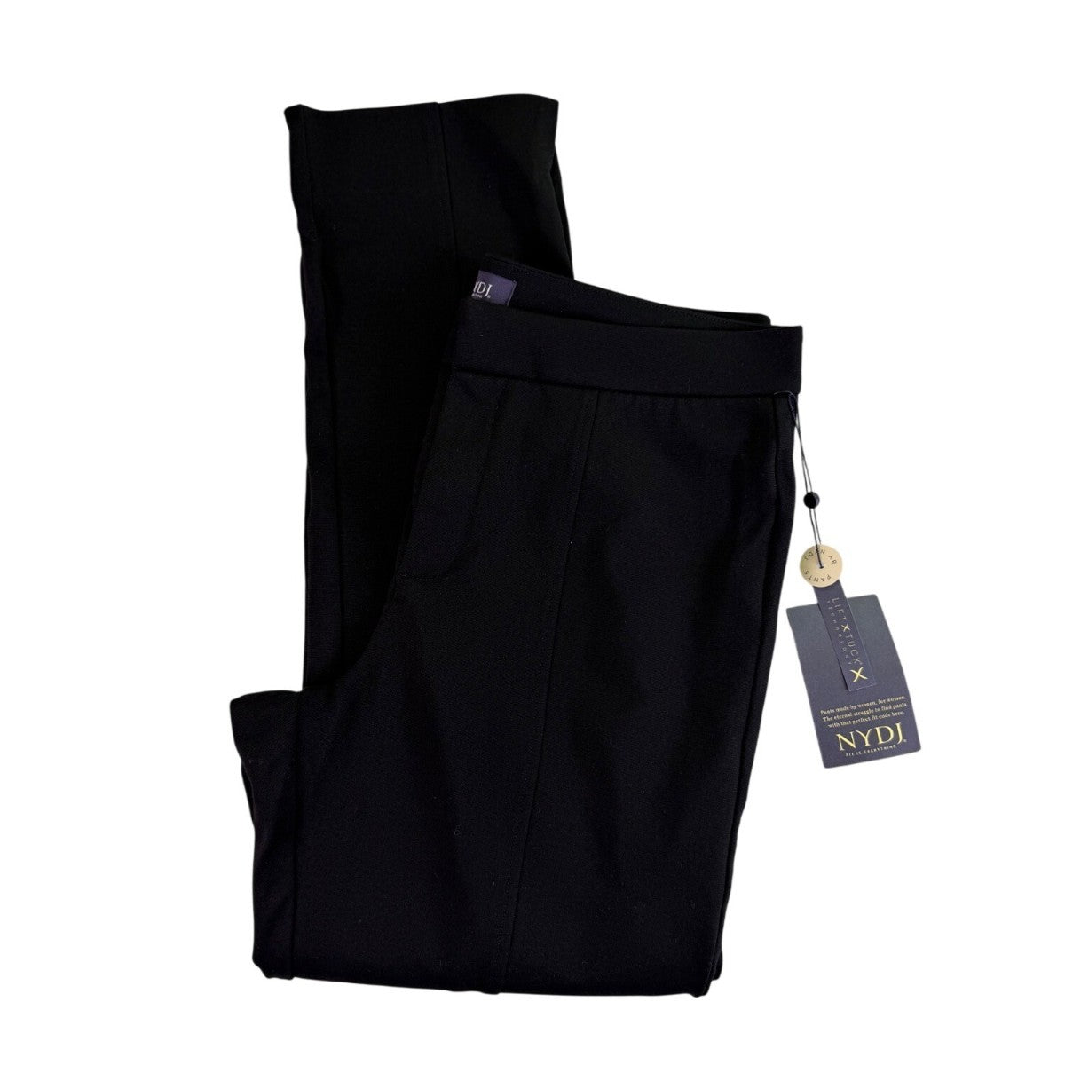 NYDJ Womens Black Ponte Ankle Pants Lightweight Slim Stretch Fit Modern Size 6