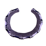 Arthur Court Womens Silver Tone Aluminum Bamboo Leaf Cuff Bracelet Signed