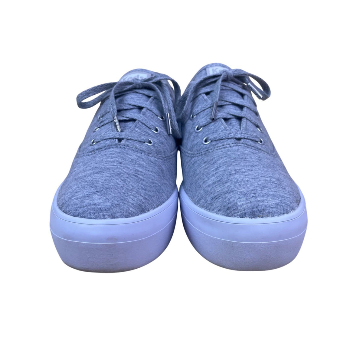 Keds Women’s Gray Canvas Lace-Up Sneakers Dream Foam Casual Shoes Size 8.5