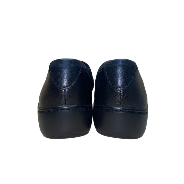 Clarks Ultimate Women’s Black Leather Cora Charm Slip-On Flats Shoes Size 7.5 M