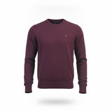 Tommy Hilfiger Mens Burgundy Cotton Cashmere Sweater Soft Knit Pullover Size M 