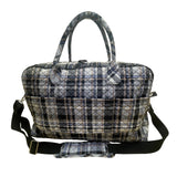 Vera Bradley Women’s Plaid Quilted With Adjustable Strap Weekender Travel Bag