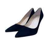 Ivanka Trump Women’s Black Suede Leather Pointy Toe Boni Heels Size 9.5M