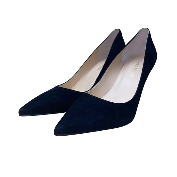 Ivanka Trump Women’s Black Suede Leather Pointy Toe Boni Heels Size 9.5M