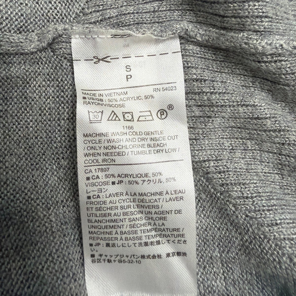 Banana Republic Women Gray V-Neck Sweater Classic Knit Pullover Size S