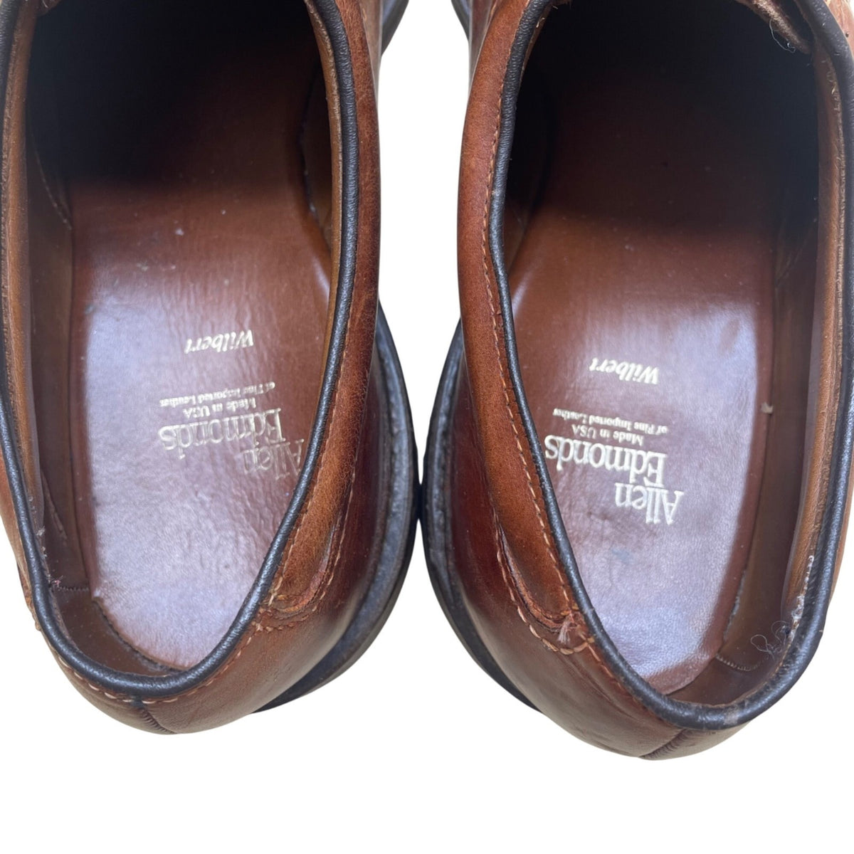 Allen Edmonds Men’s Brown Leather Lace-Up Wilbert Dress Shoes Size 12