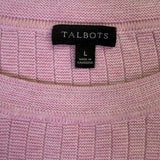 Talbots Womens Pink Long Sleeve Button Detail Tunic Top Size L