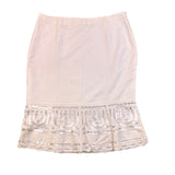 Ashley Stewart Womens White Linen & Rayon Cutwork Pencil Skirt Size 24W