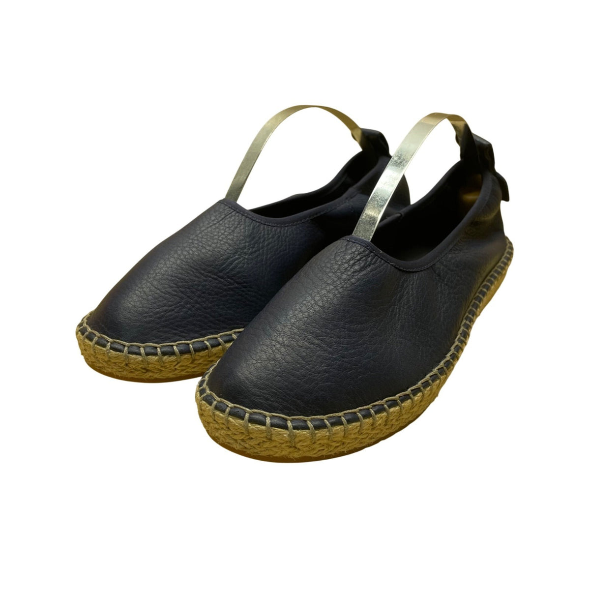 Cole Haan Women’s Marine Blue Leather Cloudfeel Espadrille Slip-On Shoes Sz 6.5B