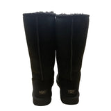 Ugg Pure Women’s Black Suede Sheepskin Cozy Warm Classic Tall Boots Size 8