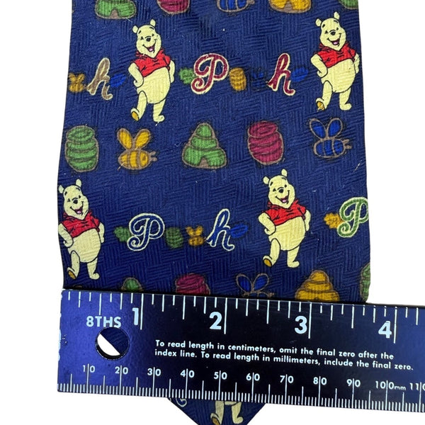 Disney Mens Blue Winnie The Pooh Patterned Necktie By Exquisite Apparel
