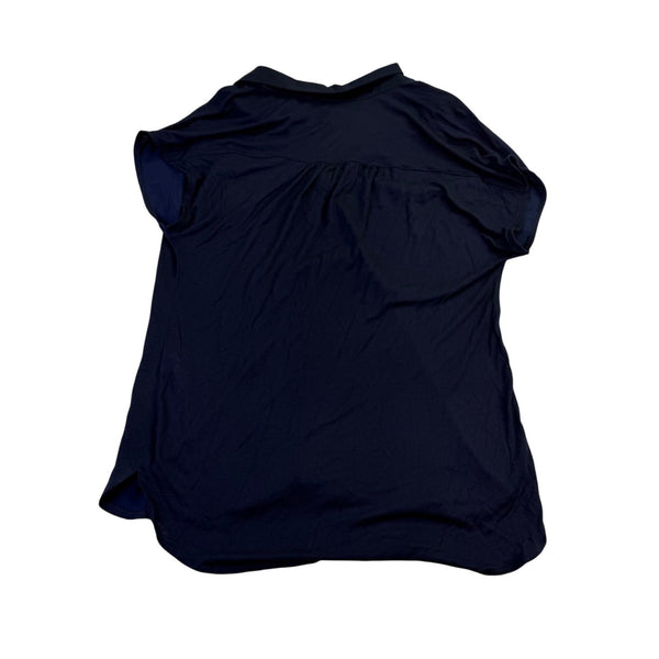 Banana Republic Womens Navy Embellished Collar Modal Sleeveless Blouse Size M