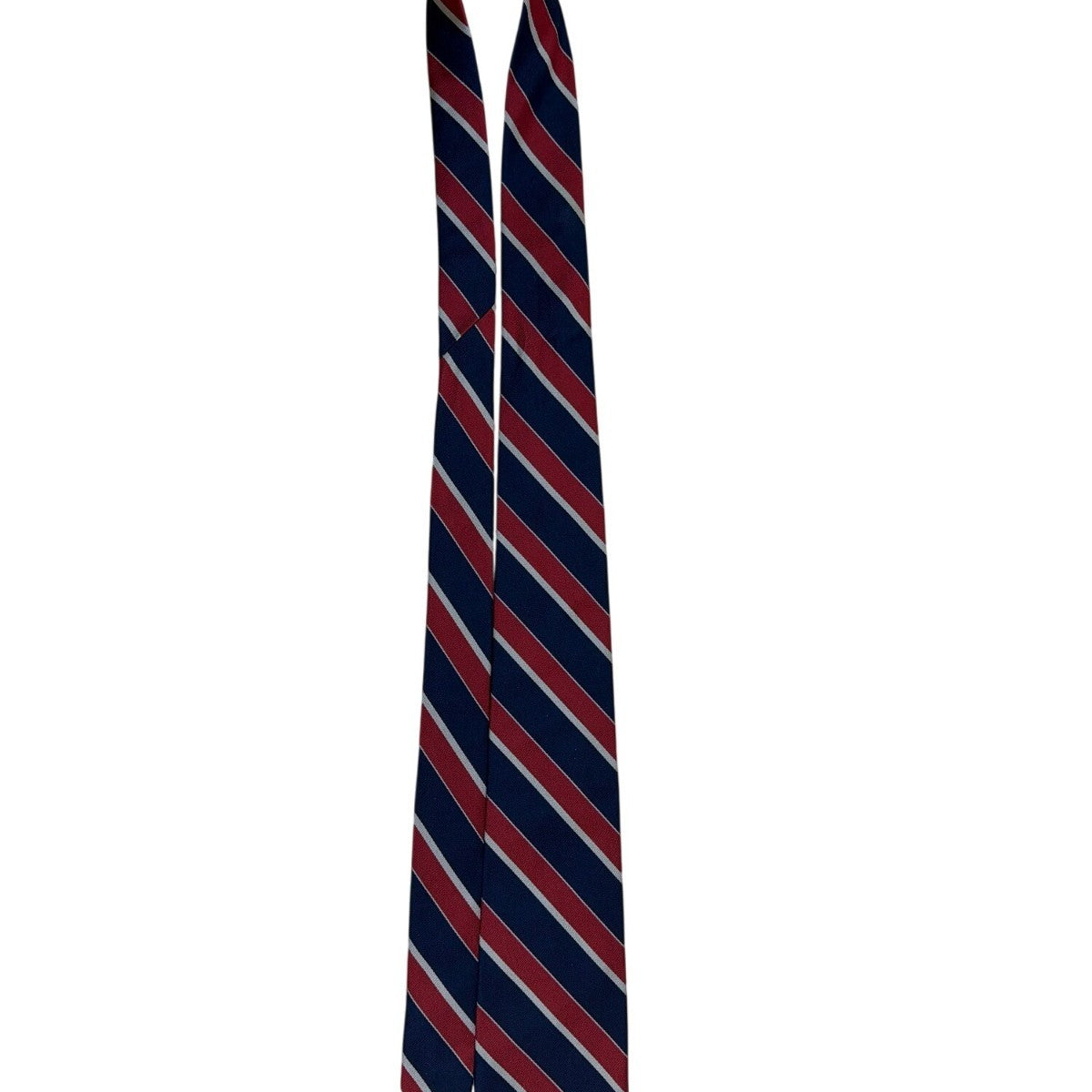 Brooks Brothers Mens Red & Navy Striped Silk Tie Classic All Season Necktie 57"