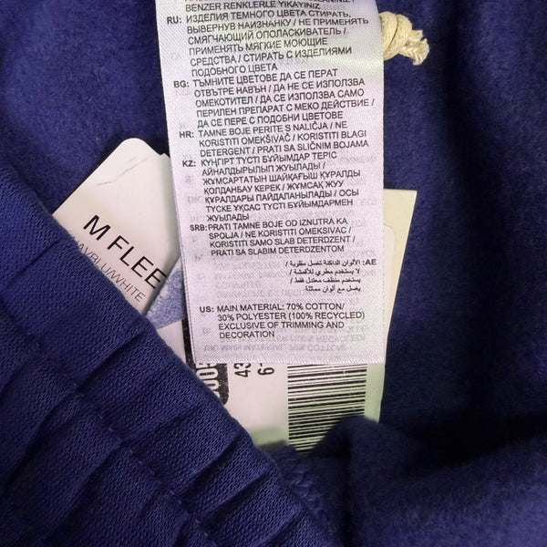 Adidas Mens Navy Blue Athletic Sweatpants Drawstring Waist Cotton Blend Size M