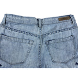 Blank Nyc Women's Light Blue Wedge Cut Off Embroidered Short Sz 28