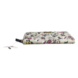 Nicole Miller Women's Gray Flowered Canvas Hand Clutch