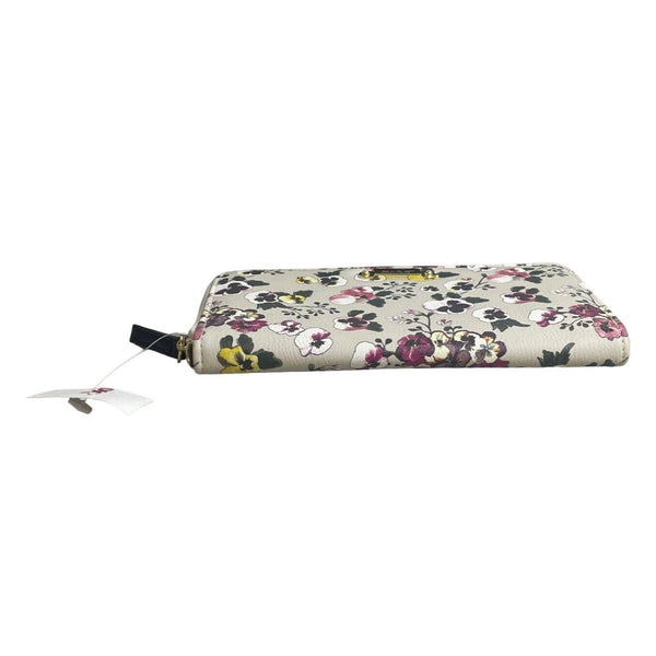Nicole Miller Women's Gray Flowered Canvas Hand Clutch