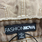 Fashion Nova Womens Brown Washed Micro Mini Skirt W/ Pockets Size M