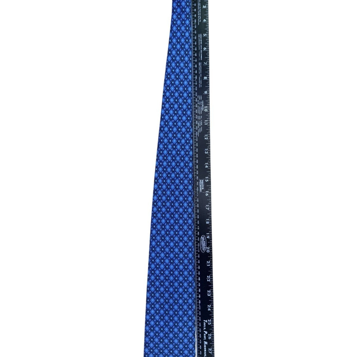 Salvatore Ferragamo Mens Blue 100% Silk Patterned Tie Geometric Design Italy