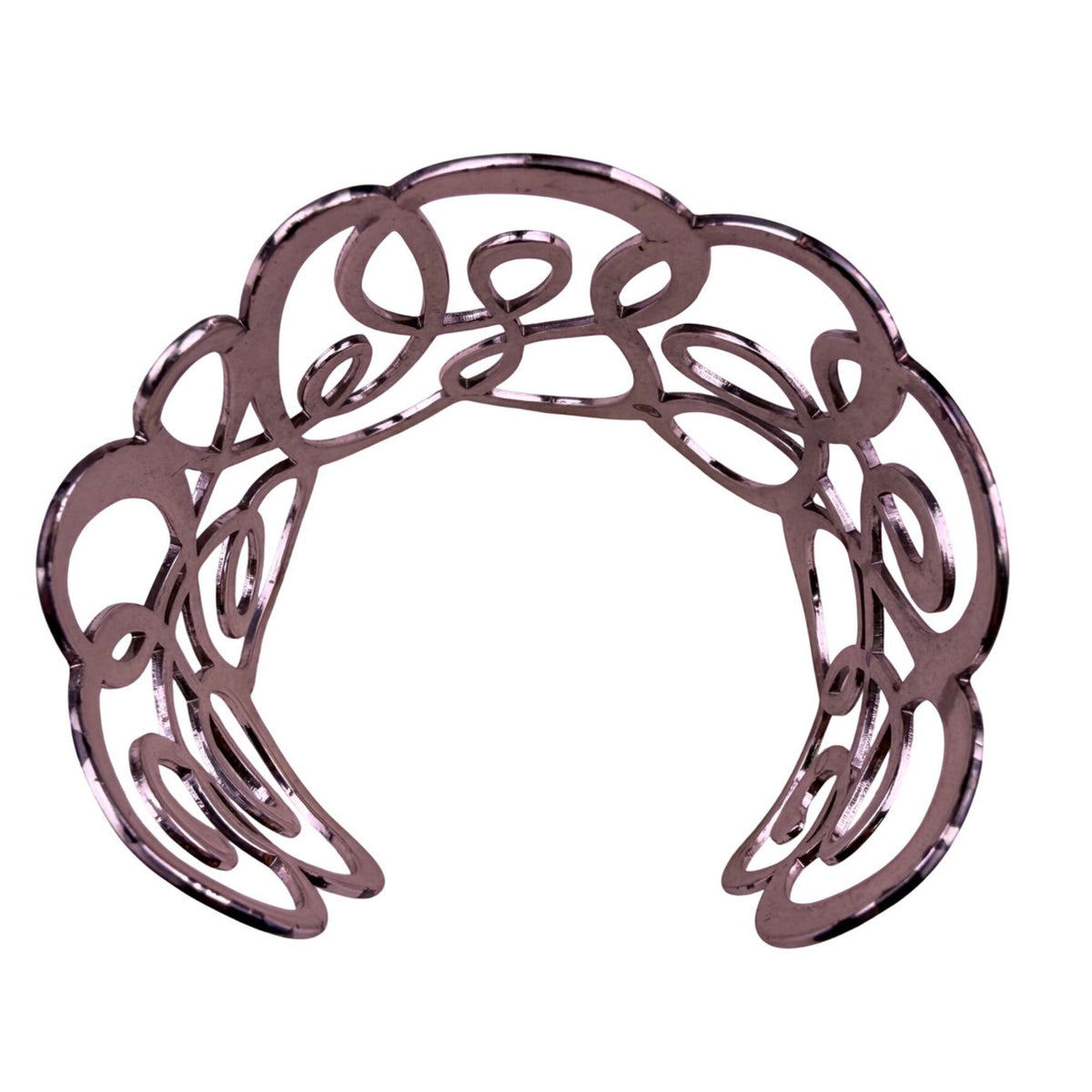 Brighton Womens Silver Tone Metal Engraved Scroll Bohemian Boho Cuff Bracelet 