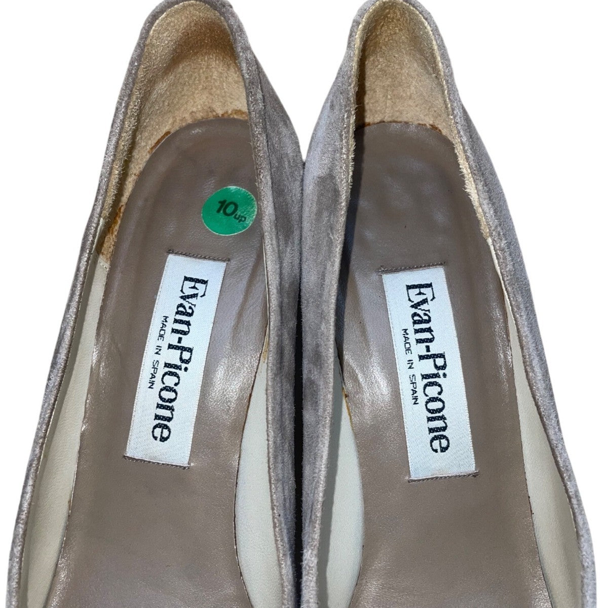 Evan-Picone Women’s Gray Suede Classic Pointed-Toe Mid-Heel Pumps Size 10N
