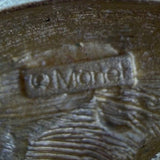 Monet Gold Tone Womens Metal Clip-On Earrings Round Dome Abstract Design